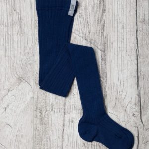Jeej Design vrúbkované pančuchové nohavice Kobalt blue