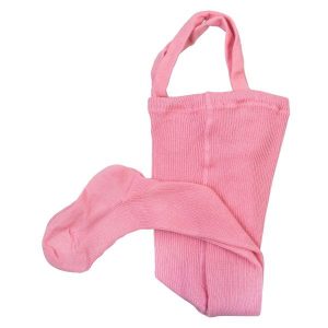 Tatrasvit Ducika detské rebrované pančuchové nohavice s tráčikmi – ružové