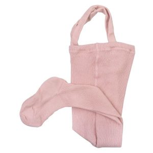 Tatrasvit Ducika detské rebrované pančuchové nohavice s tráčikmi – sv. ružové