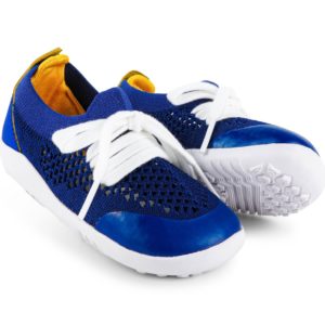 Bobux Step up Play Knit Blueberry+Yellow
