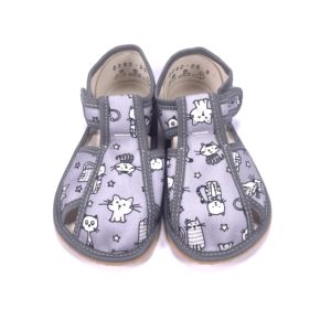 Baby Bare Shoes papuče – Grey cat