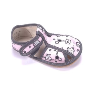 Baby Bare Shoes papuče – Pink cat