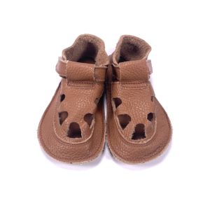 Baby Bare Shoes OI All Brown – Summer Perforation
