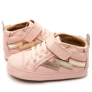 Old Soles Bolted Baby – Powder pink/Gold